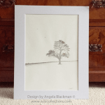 Winter Tree A3 hand painted artprint mounted