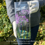 “Dragonfly Meadow” Hand Painted Glass Vase