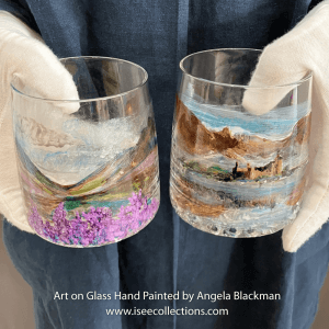 hand painted tumblers