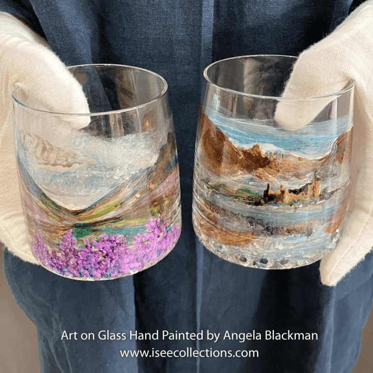 hand painted tumblers