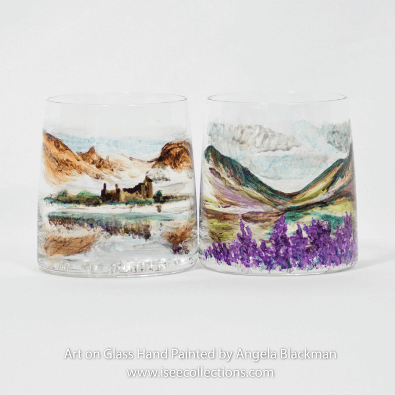 hand painted glass