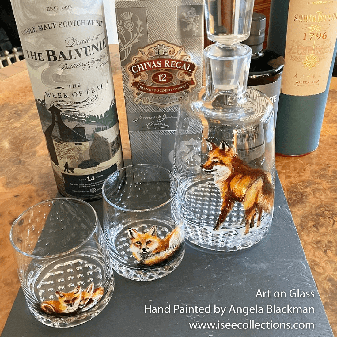 hand painted glass