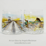 Pair of Hand painted Lindisfarne Tumblers