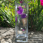 hand painted glass vase