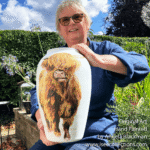 large painted vase
