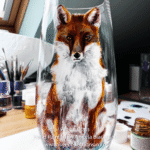 hand painted glass vase